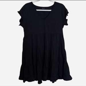 Style House Whimsy Goth Coquette Ruffle Tiered Dress